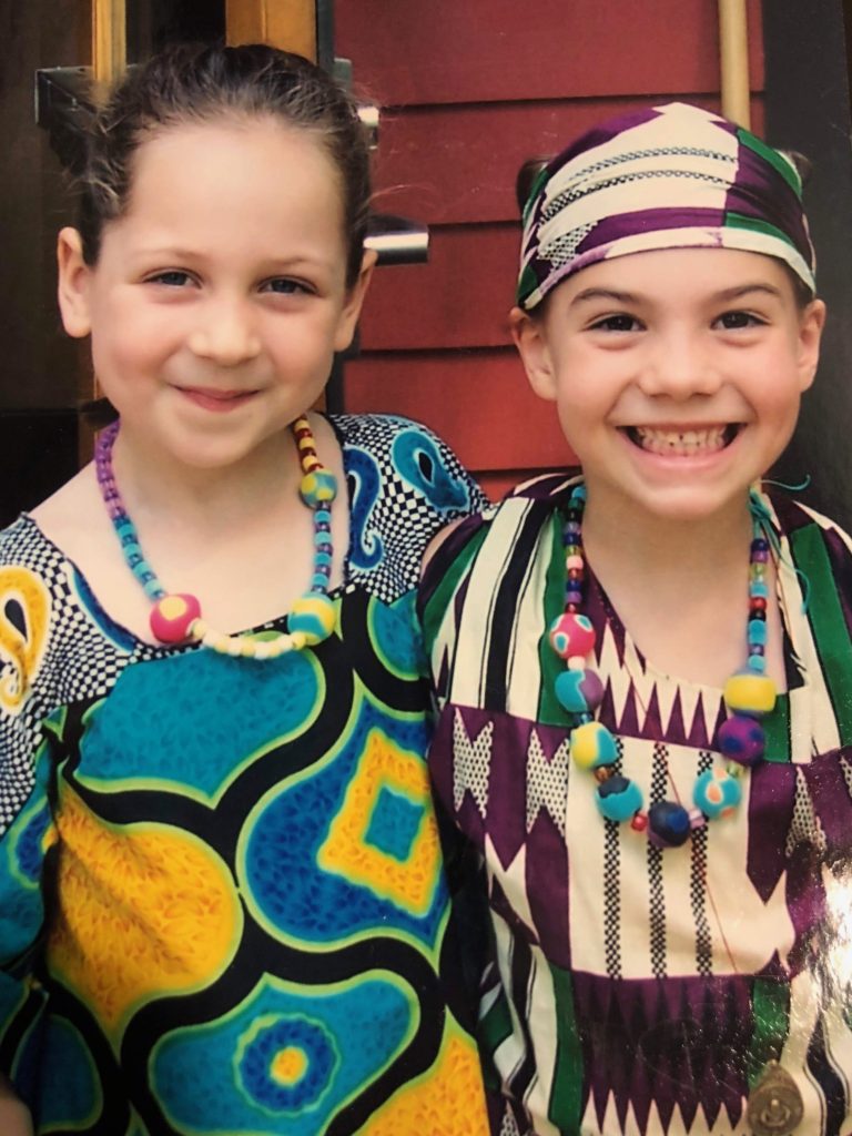 Allie Lipshutz (left)_Elise Hocking (right) 2005 African Market Day